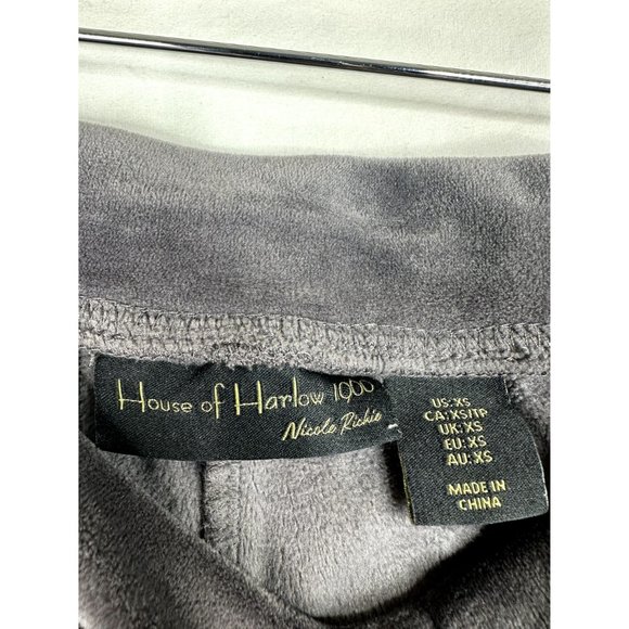 House of‎ Harlow Velour Tracksuit Pants sz XS Gray - Picture 2 of 7